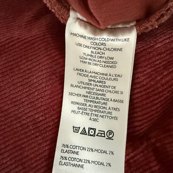 Free People corduroy pants high rise straight cotton blend boho fall winter 27 - Picture 10 of 11